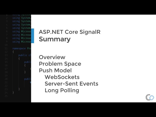 Practical ASP.NET Core SignalR | Overivew | Summary