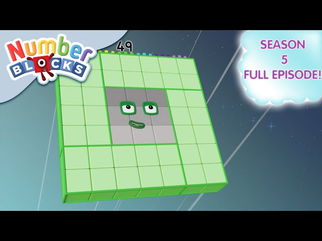 @Numberblocks- Squares on the Moon 🟩 🌝 | Season 5 Full Episode 28 | Learn to Count