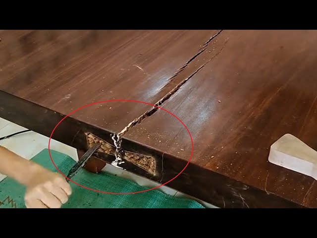 Thrift Store Score! | Refinishing Solid Wooden Tables deformed crack | Furniture Restoration