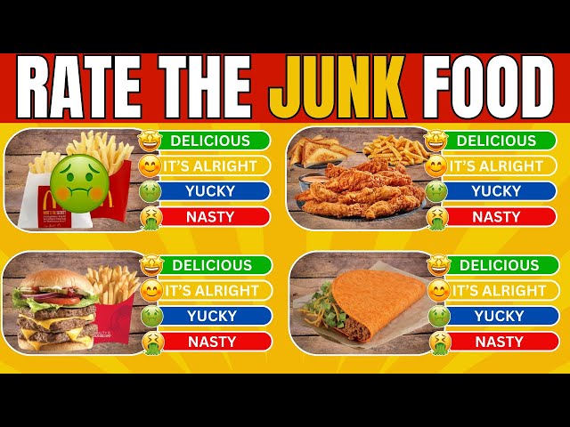 Rate The Junk Food | Junk Food Tier List