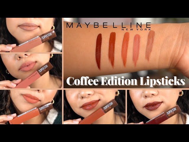 MAYBELLINE SUPERSTAY MATTE INK COFFEE EDITION LIPSTICK SWATCHES