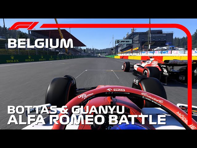 F1 Belgian Grand Prix | Alfa Romeo Battle Valtteri Bottas & Zhou Guanyu Onboard