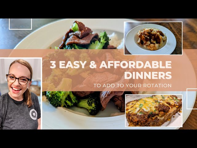 3 WEEKNIGHT DINNER IDEAS | AFFORDABLE & EASY DINNER RECIPES | WINNER DINNERS | NO. 127