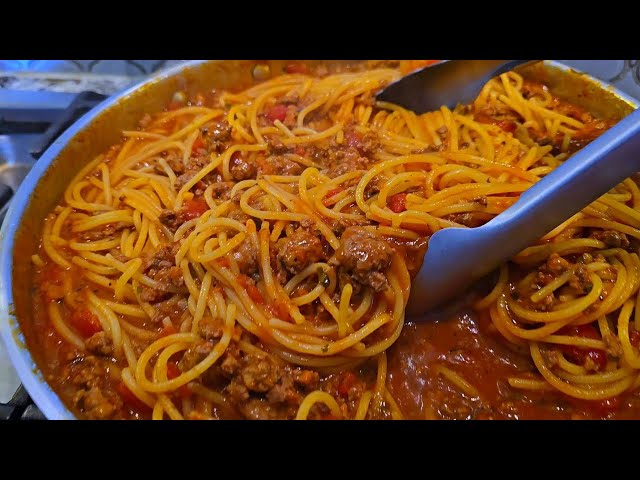 Spaghetti is better when you cook it this way | One Pan Spaghetti & Meat Sauce Recipe