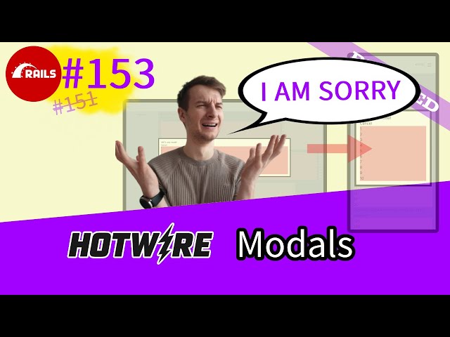 Rails #153 Refactoring Hotwire Modals