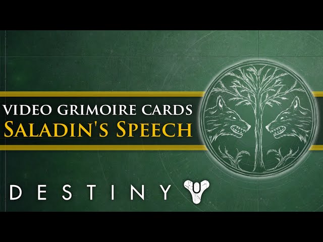 Destiny Lore - Video Grimoire: Saladin's Iron Banner Speech (Ghost Fragment: Abilities)