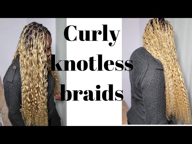 How to curly knotless braids