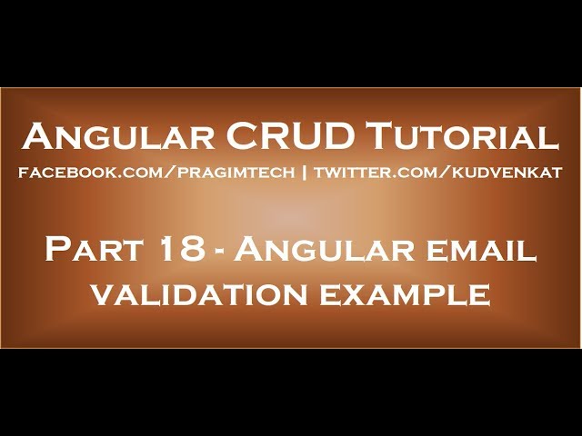 Angular email validation example
