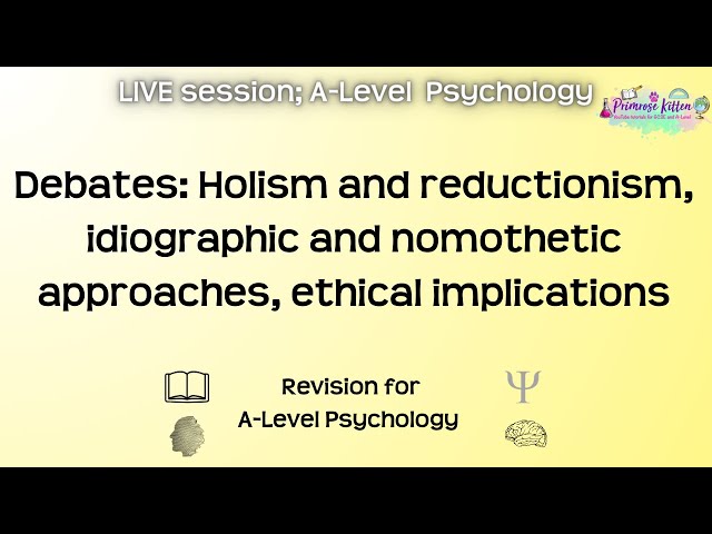 Debates - AQA A-Level Psychology | Live Revision Session