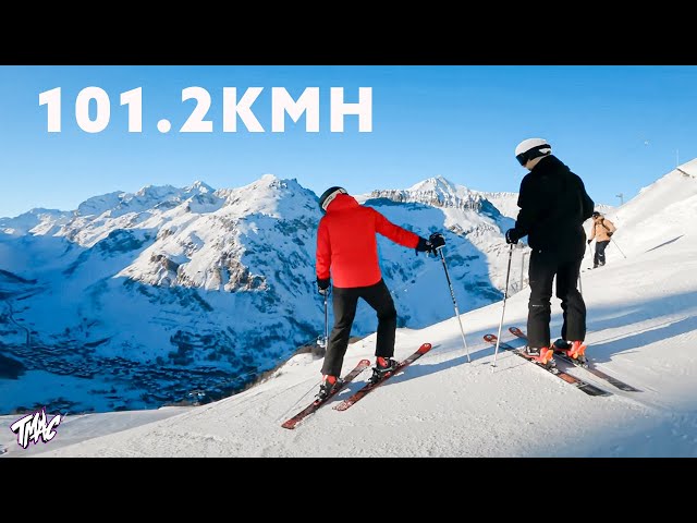Novice Skiers Attempting 100km\h on Skis