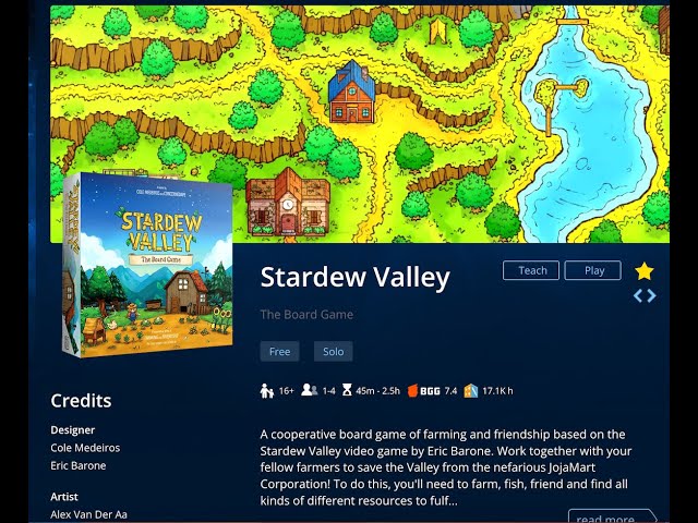 Let's chat and play Stardew Valley on Tabletopia!