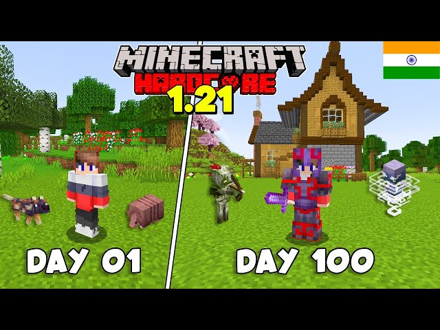 I Survived 100 Days in 1.21 in Minecraft Hardcore (HINDI)