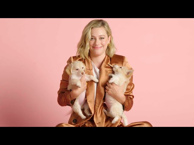 Lili Reinhart Plays With Puppies