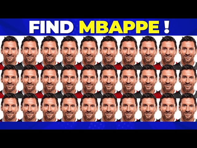 Guess The player 🔎 Find Mbappe ⚽ Find odd one out | Whare is Neymar ? Messi ? Ronaldo ?