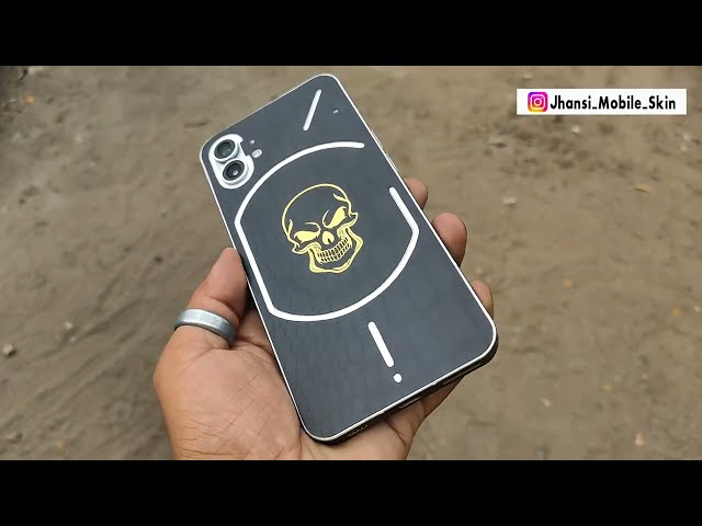 Nothing Phone 1 Black🐊🐊 Elligator Mobile Skin (Light Wala Mobile) Gold Skull Logo (treanding Skin)