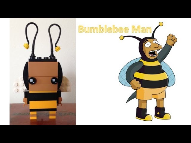 LEGO Simpsons Bumblebee Man BrickHeadz Custom MOC Tutorial