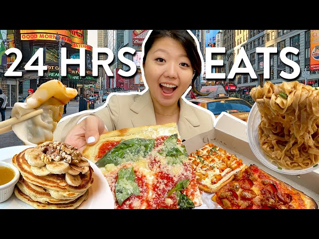 WHAT TO EAT IN NEW YORK! 24 Hours in NYC FOOD GUIDE (BREAKFAST, DINNER & MORE!)