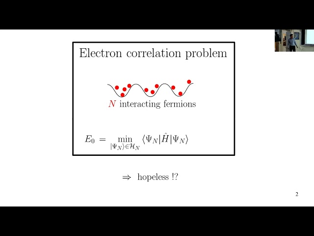 Christian Schilling: The Electron Correlation Problem from a Quantum Information Perspective