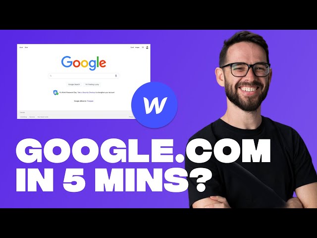 Building Google.com in 5 minutes using Webflow (Webflow Micro-Course)