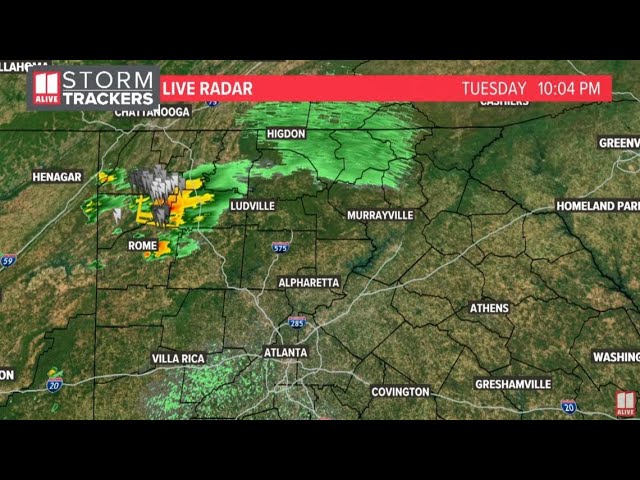 Tracking thunderstorms moving through north Georgia | Live radar