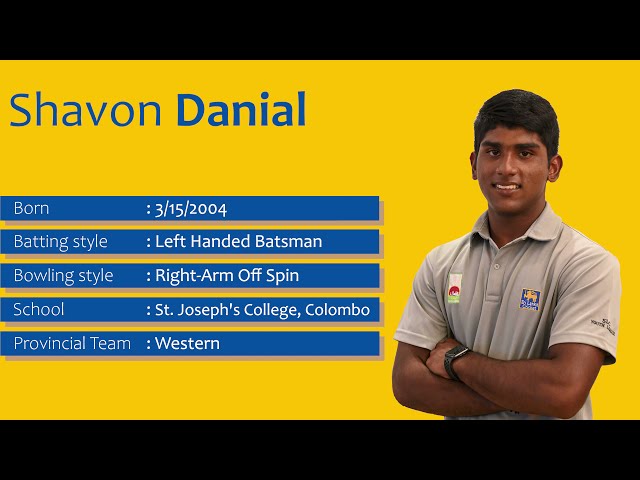 Get to Know | Shevon Danial | Sri Lanka Under 19