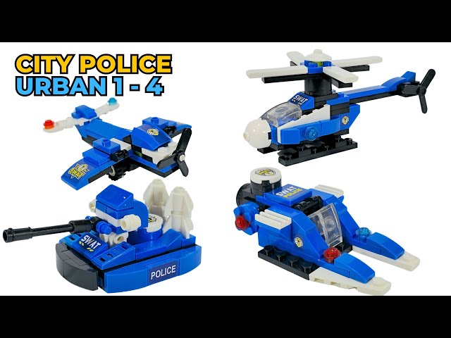 NON LEGO City Police Helicopter and more... - Speed Build(1-4)