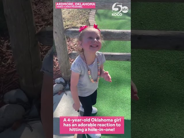 Oklahoma girl goes viral after hitting hole-in-one