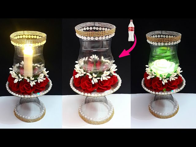 How to make Tealight Holder from Plastic Bottle| DIY home decoration ideas