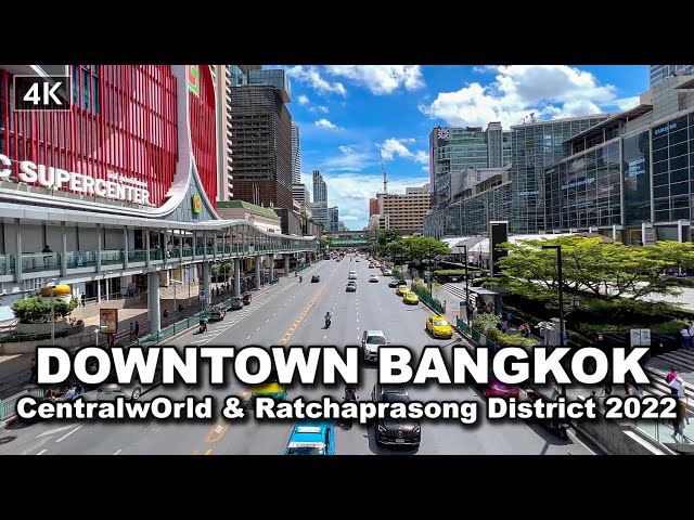 【🇹🇭 4K】Walking in Downtown Bangkok 2022 | Ratchaprasong District |  Thailand