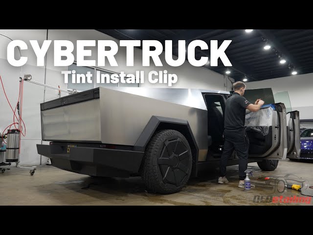 Cybertruck Window Tint Install - 40% on rear side windows