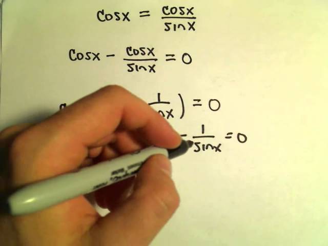 Solving a Trigonometric Equation by Factoring, Example 3