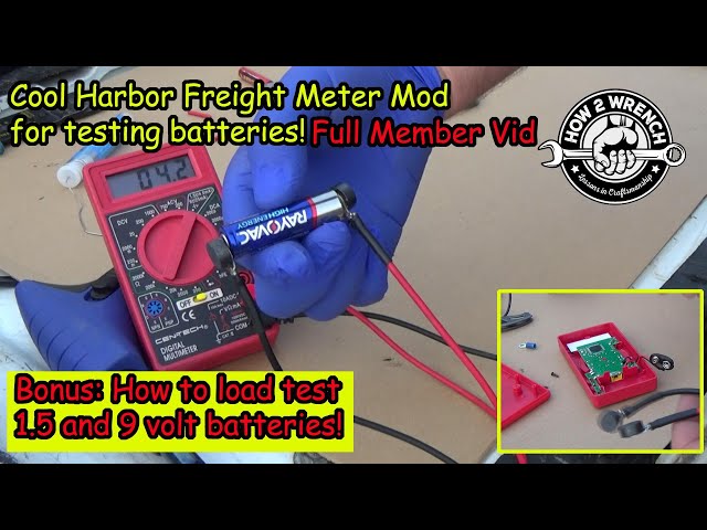 BEST Harbor Freight meter mod for testing batteries fast! #haborfreight #dvom #batterytest