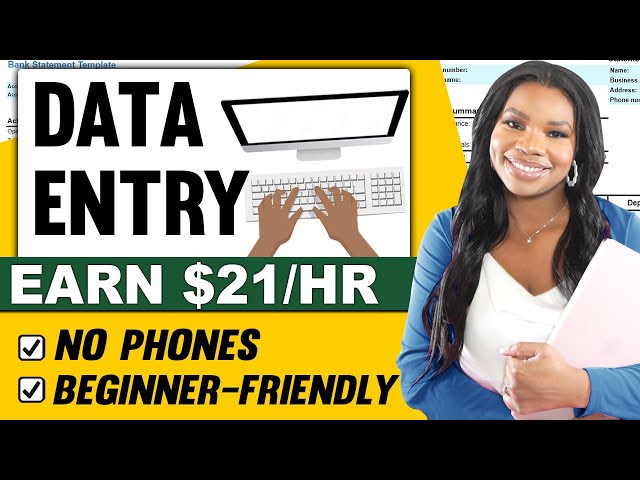 DATA ENTRY: $21 Per Hour | Non-Voice Typing Jobs | Work From Home Jobs 2023