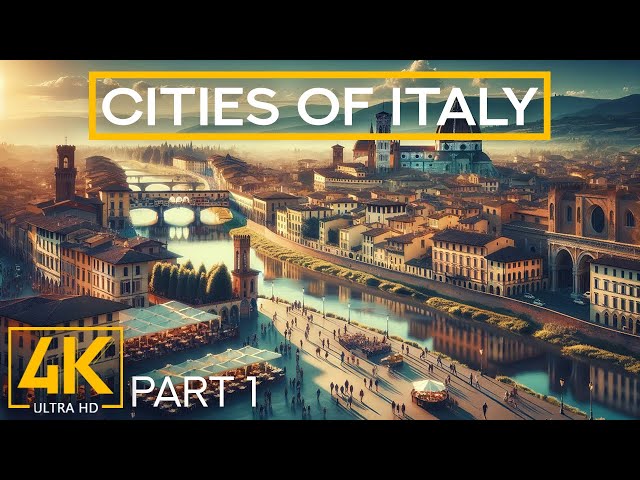 Beautiful Cities of Italy - Part #1 - 4K Walking Tour in Firenze, Venice, Tuscany, Bologna & Turin