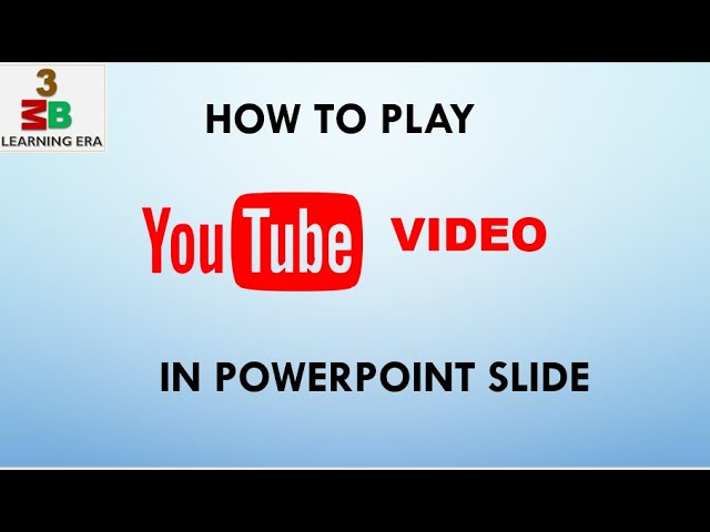 How to play You Tube Video in PowerPoint slide| You tube ki video  PowerPoint mein kesy Chalaien.