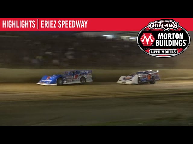 World of Outlaws Morton Building Late Models at Eriez Speedway August 22, 2021 | HIGHLIGHTS