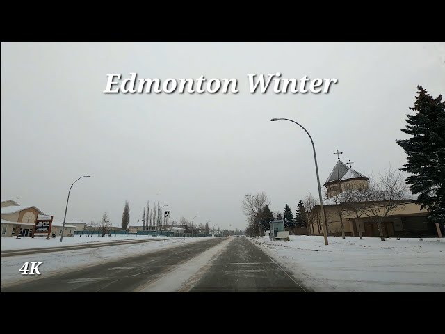 Driving - Snow Fall, Edmonton, Alberta,  🇨🇦 - Jan 2024