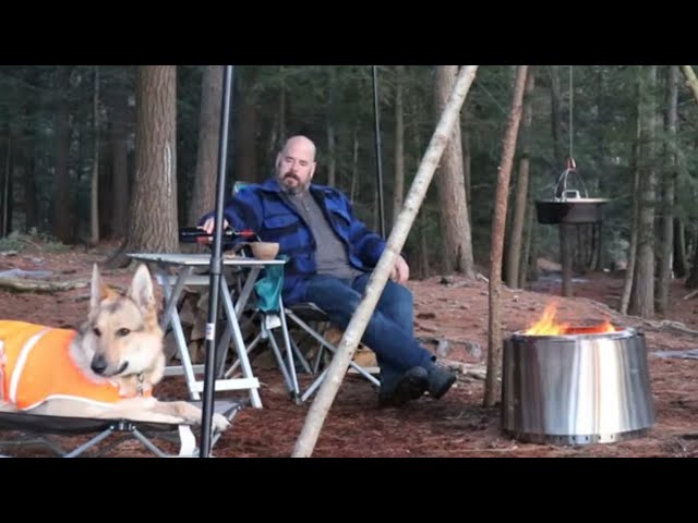 Hearty Dutch Oven Meat Stew. Camping in the Backcountry with my Dog!