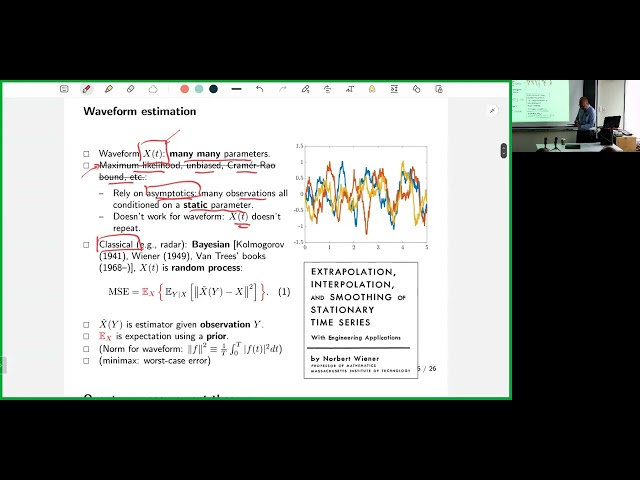 Mankei Tsang: Quantum waveform estimation, detection, and noise spectroscopy