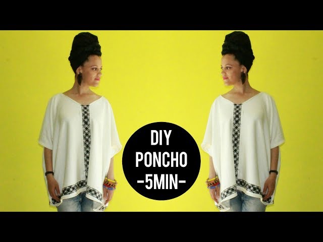 🇲🇦  How-To DIY Poncho in 5min 🇲🇦  #Morocco Inspired | Culture Couture | #TousLesMêmes