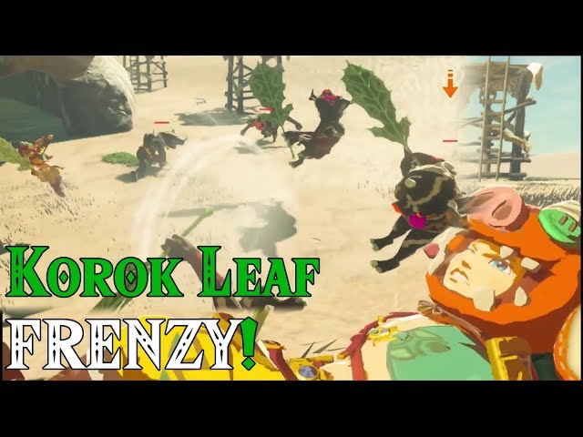 CRAZY Korok Leaf FIGHT! 10 Bokoblins VS Link BREAKING WIND in Zelda Breath of the Wild