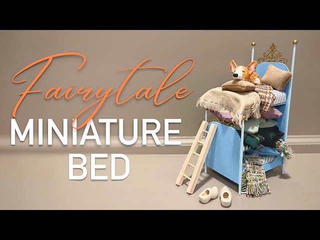 👑 Craft Vlog | How You Can Make Your Own Cardboard Bed For Miniatures Or Doll House Project