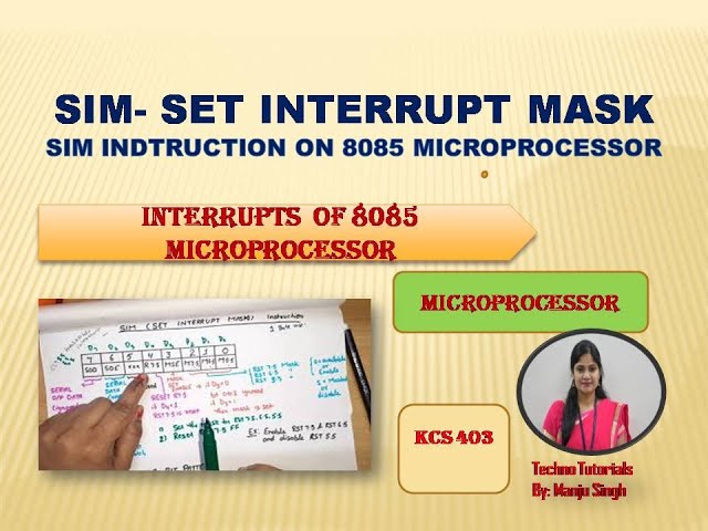 Unit 2 L9 | SIM | Set Interrupt Mask | Interrupts in 8085 Microprocessor |SIM instruction