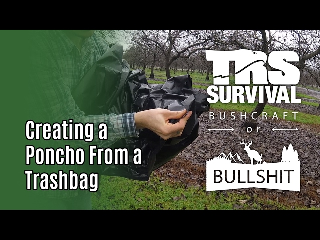 How To Make A Poncho Out Of A Trash Bag • Bushcraft Skills • TRS Survival