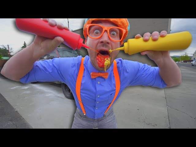 Car Wash with Blippi | Washing the Big Red Truck and Monster Trucks! | Blippi Toys