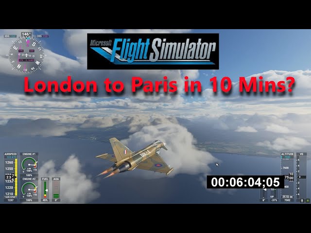 FS2020: Eurofighter Typhoon Review - Insanely Fast! (Also, London to Paris in around 10 minutes?!)