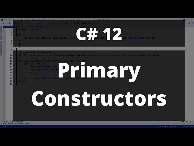 Primary Constructors - New in C# 12