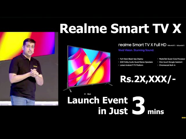 2022 Realme Smart TV X 🔥Launch Event in Just 3mins ⚡#2022RealmeSmartTV #2022RealmeSmartTVXFullHD