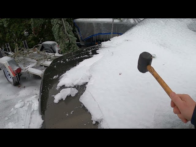 ASMR, Using a hammer to break thick ICE off my Truck