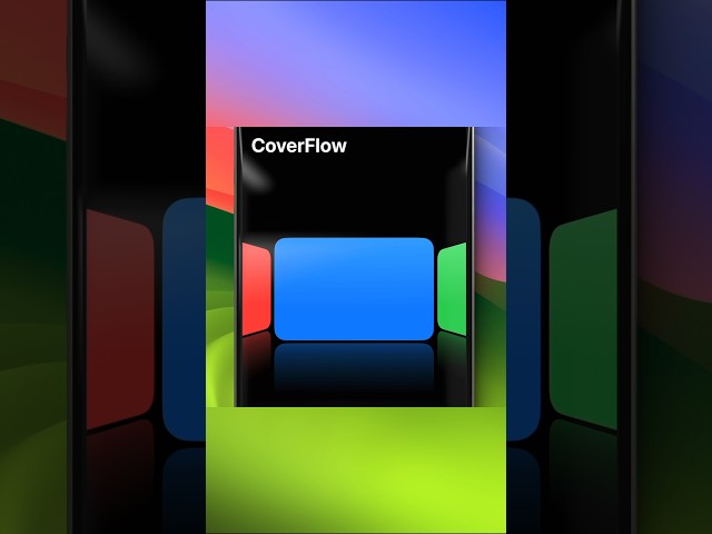 SwiftUI CoverFlow - iOS 17 - Xcode | #animation #ios